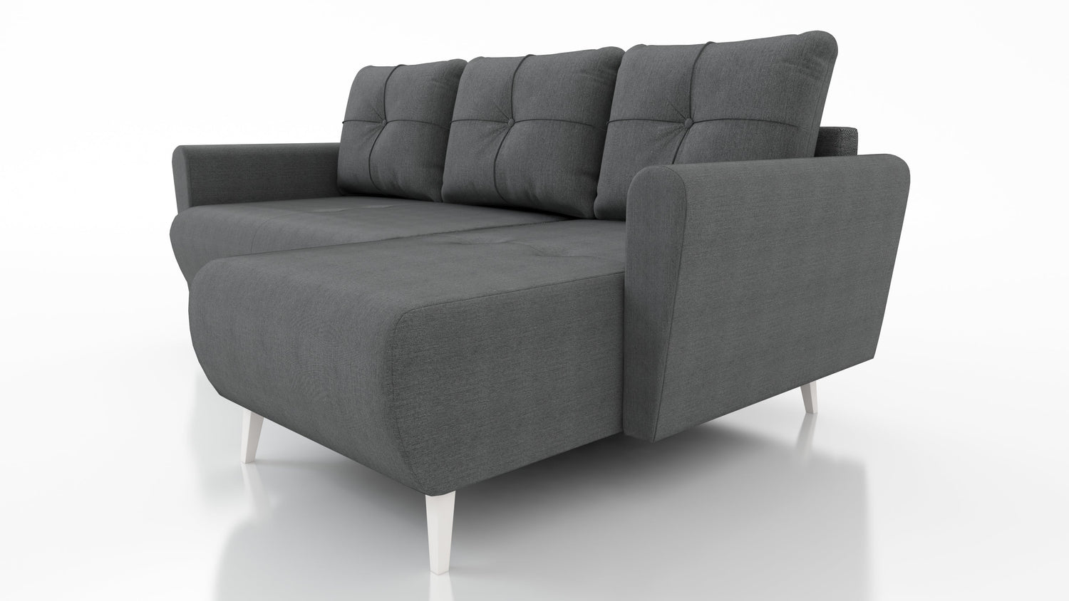 Sofa narożna rozkładana MONE UNIWERSALNA 228cm ŁATWE CZYSZCZENIE WYBÓR KOLORU MATERIAŁU / SPRĘŻYNY BONELL + PIANKA