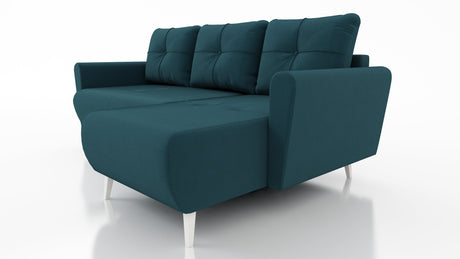 ECKSOFA BETT MONE UNIVERSAL 228cm LEICHT ZU REINIGENDER STOFF FARBAUSWAHL / BONELLFEDERN + SCHAUMSTOFF