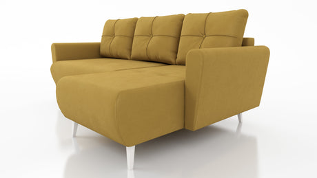 ECKSOFA BETT MONE UNIVERSAL 228cm LEICHT ZU REINIGENDER STOFF FARBAUSWAHL / BONELLFEDERN + SCHAUMSTOFF