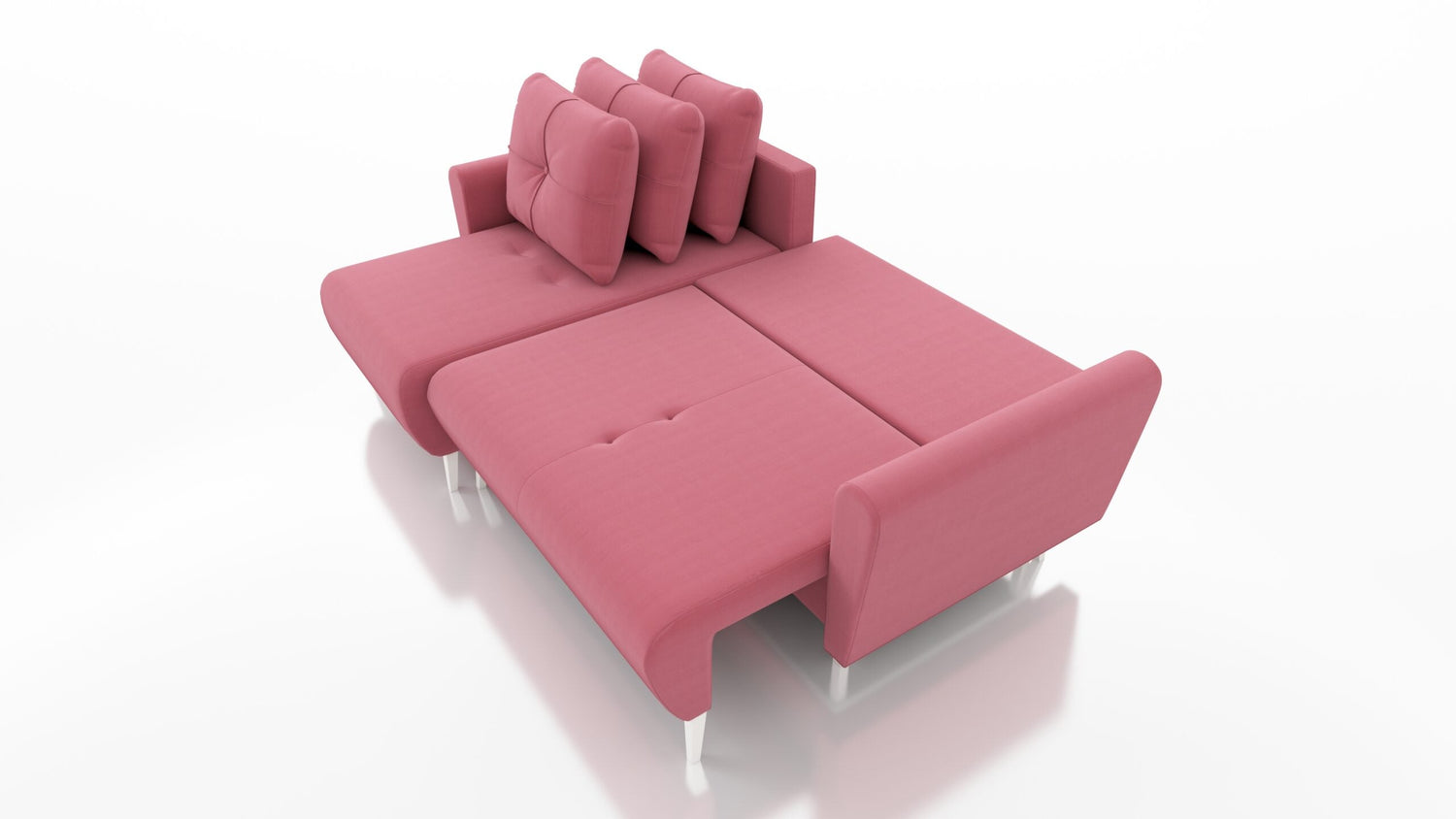 ECKSOFA BETT MONE UNIVERSAL 228cm KRONOS 05 LEICHT ZU REINIGENDER STOFF / BONELLFEDERN + SCHAUMSTOFF