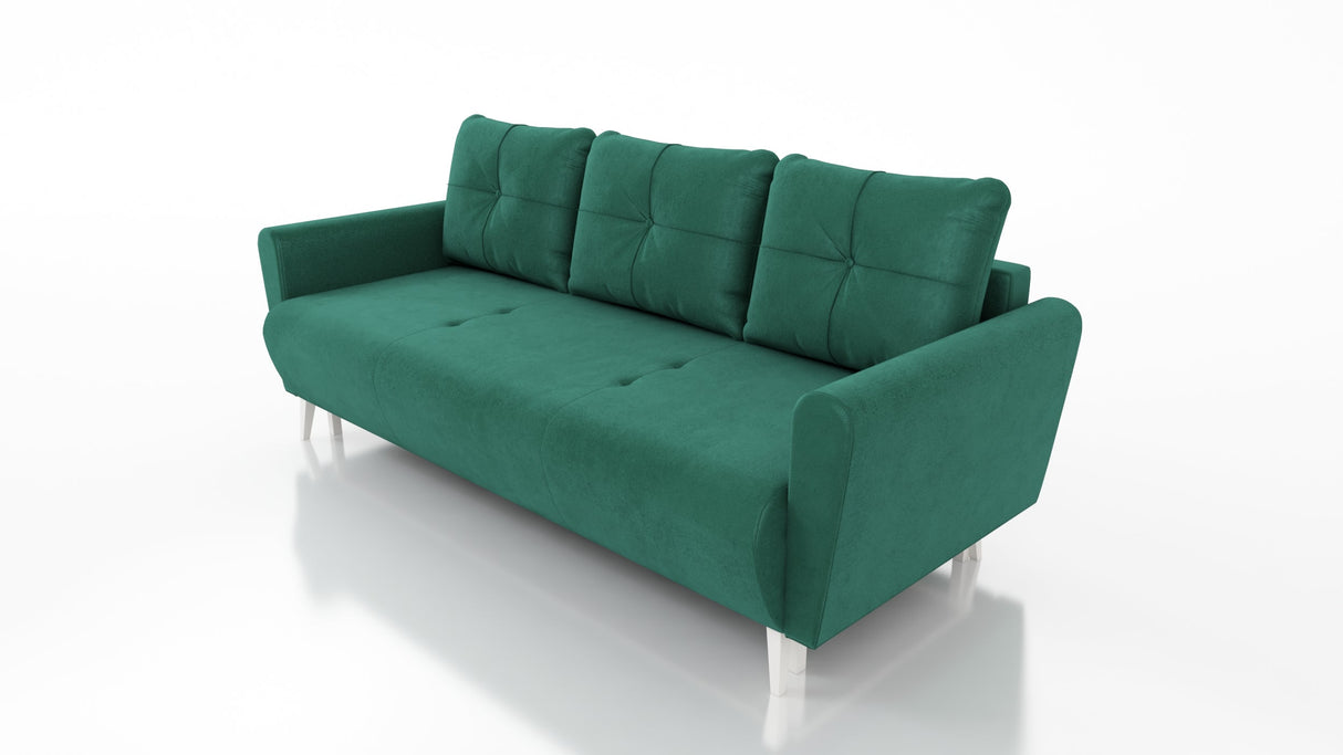 Slaapbank, keuze uit meerdere kleuren, 221 cm, Seasy Clean stof / Bonell veren + schuim