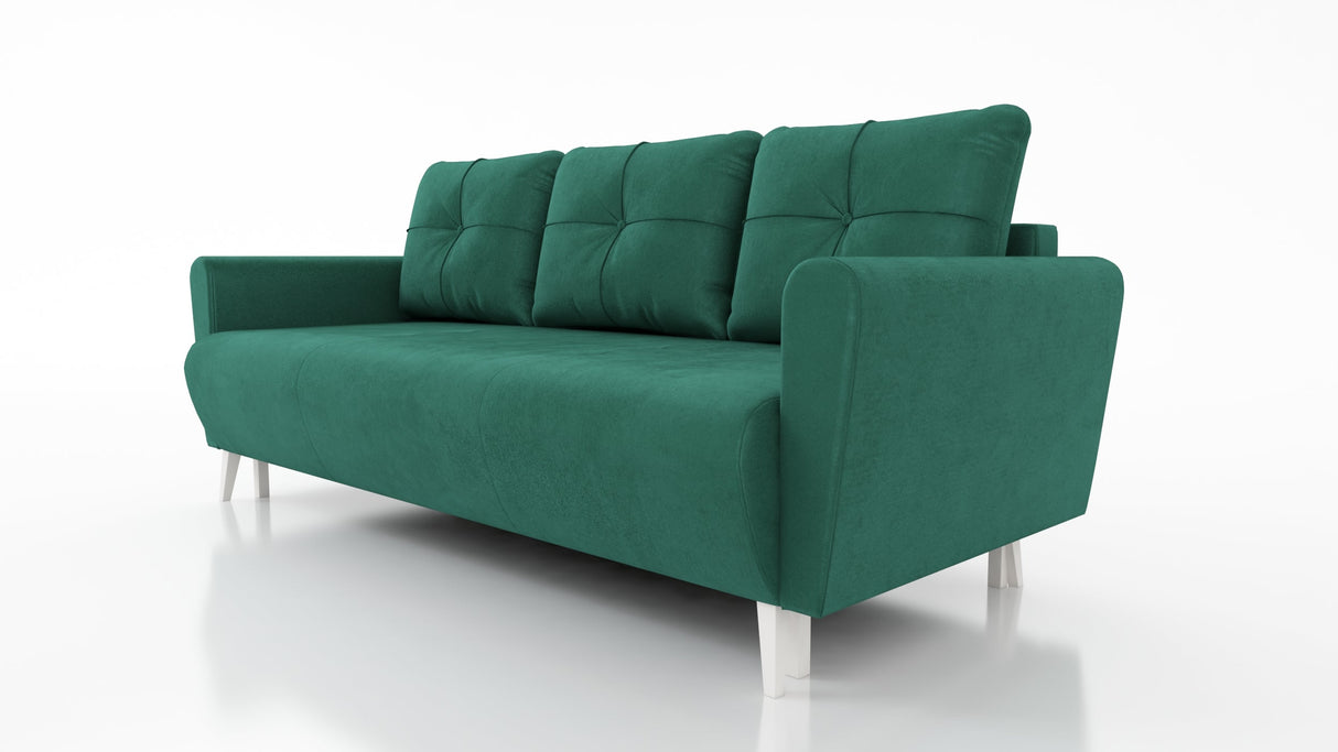 Slaapbank, keuze uit meerdere kleuren, 221 cm, Seasy Clean stof / Bonell veren + schuim