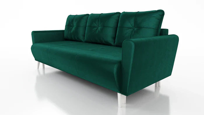 SOFA BETT MONE 221CM MONOLITH 37EASY CLEAN STOFF / BONELLFEDERN + SCHAUM