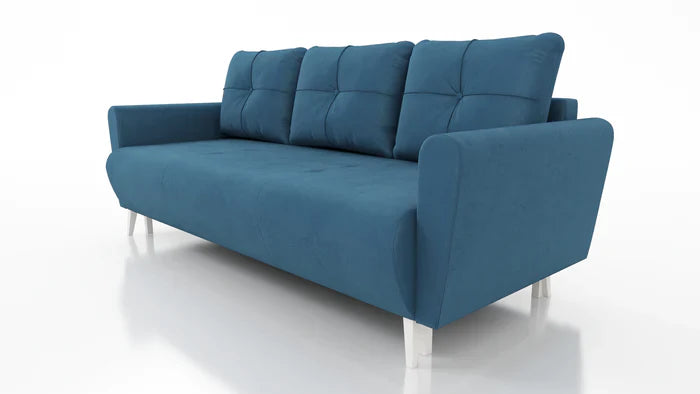 SOFA BETT MONE 221CM KRONOS 05 EINFACH ZU REINIGENDER STOFF / BONELLFEDERN + SCHAUM