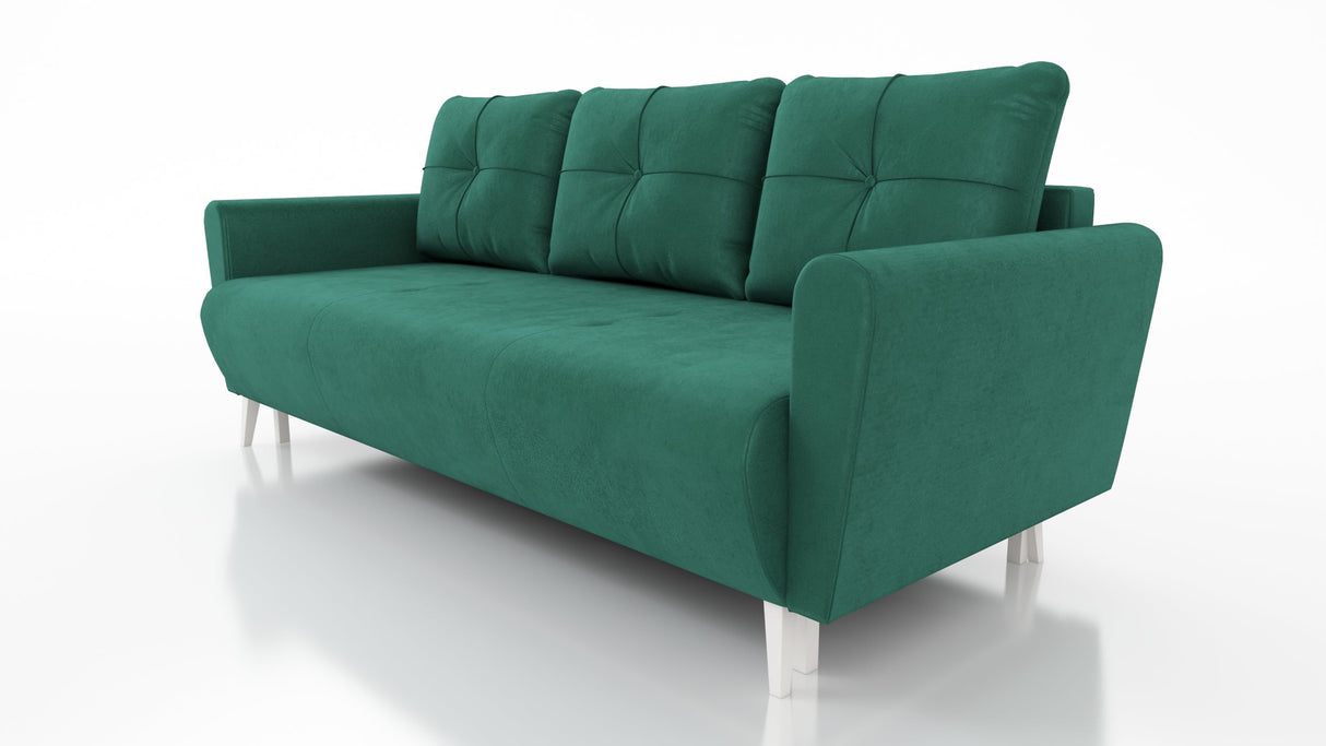Slaapbank, keuze uit meerdere kleuren, 221 cm, Seasy Clean stof / Bonell veren + schuim