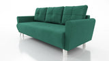 SOFA BETT MONE 221CM KRONOS 19 LEICHT ZU REINIGENDER STOFF / BONELLFEDERN + SCHAUM