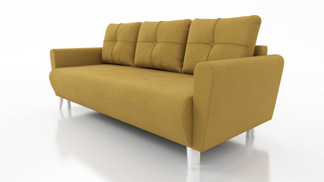 Schlafsofa MONE Farbauswahl 221CM Seasy Clean Stoff / Bonellfedern + Schaumstoff