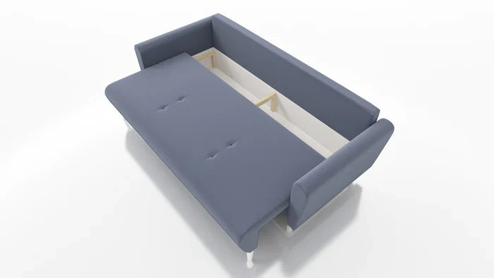 SOFA BETT MONE 221CM KRONOS 22 EINFACH ZU REINIGENDER STOFF / BONELLFEDERN + SCHAUM