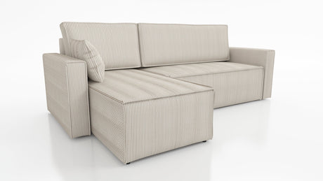 ECKSOFA BETT ROBI 240CM / FEDERN + SCHAUM / FARBWAHL