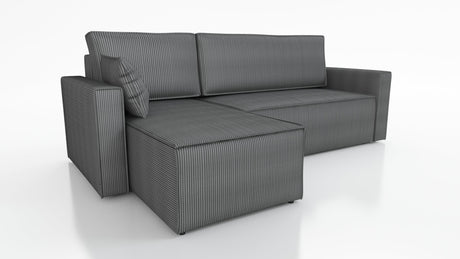 ECKSOFA BETT ROBI 240CM / FEDERN + SCHAUM / FARBWAHL
