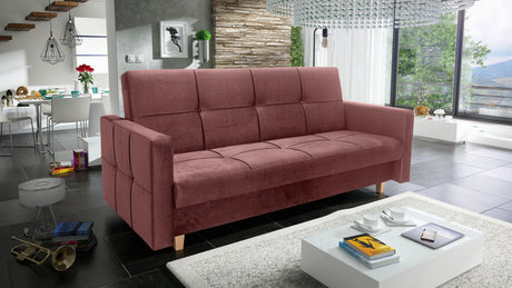 SOFA BETT COSMO 210cm / FEDERN + SCHAUM AUSWAHL DER FARBE LEICHT ZU REINIGENDER STOFF