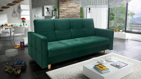SOFA BETT COSMO 210cm / FEDERN + SCHAUM AUSWAHL DER FARBE LEICHT ZU REINIGENDER STOFF