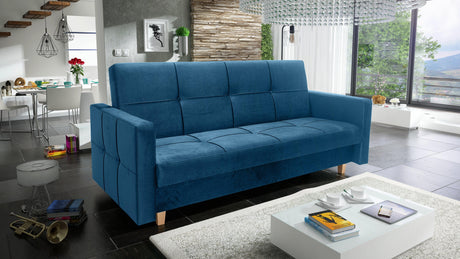 SOFA BETT COSMO 210cm / FEDERN + SCHAUM AUSWAHL DER FARBE LEICHT ZU REINIGENDER STOFF