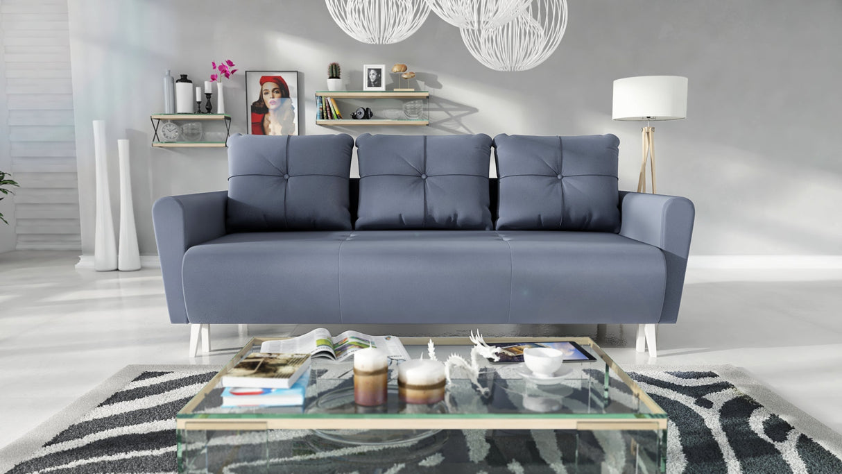Slaapbank, keuze uit meerdere kleuren, 221 cm, Seasy Clean stof / Bonell veren + schuim