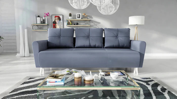SOFA BETT MONE 221CM JASMINE 90 LEICHT ZU REINIGENDER STOFF / BONELLFEDERN + SCHAUM