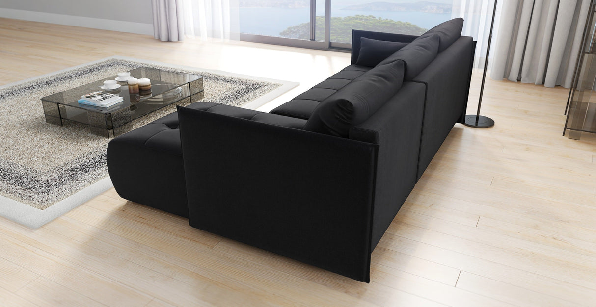 Sofa narożna z funkcją spania NESS 214CM / SPRĘŻYNY + PIANKA / WYBÓR KOLORU