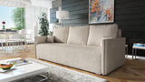 NIEUW! Slaapbank BIANCA 207CM BONELL VEREN + SCHUIM BOUCLE STOF / KLEURKEUZE