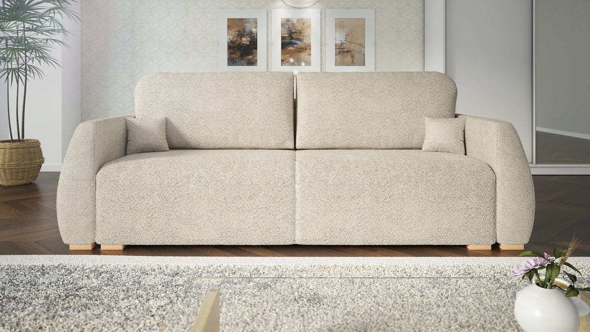 NIEUW! SLAAPBANK DALIA 221CM BONELL VEREN + SCHUIM / KLEURKEUZE