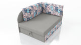 UNIVERSAL CORNER SOFA BED KUBUS CUBE GREY / TEDDY Children room