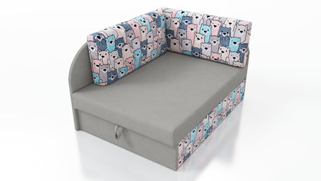 UNIVERSAL CORNER SOFA BED KUBUS CUBE GREY / TEDDY Children room