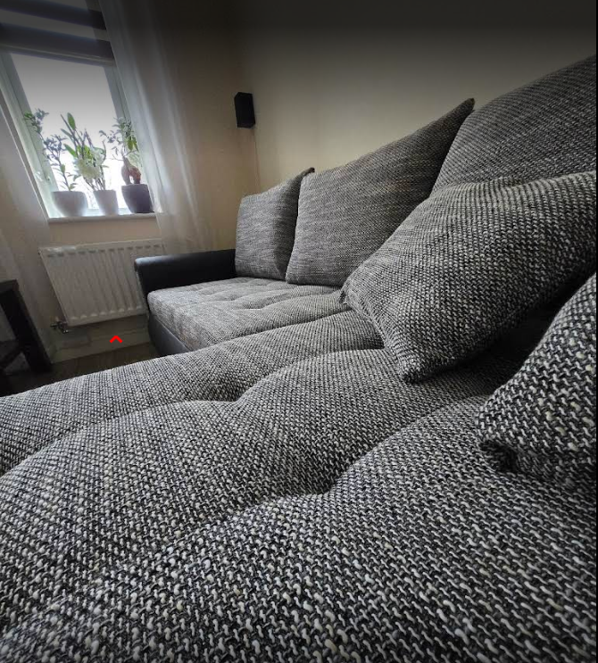 UNIVERSAL ECKSOFA BETT ECO 240CM GRAU/SCHWARZ KUNSTLEDER BERLIN 01 / MADRYT 9100 2X STAURAUM