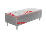 OTTOMAN AUFBEWAHRUNGSBOX 129X55CM PASSEND ZUM SOFA BRIAN UND PALMO AUSWAHL AN FARBEN