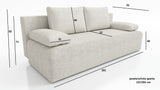 NEU!! SCHLAFSOFA ZOYA 201cm SZTRUKS 60